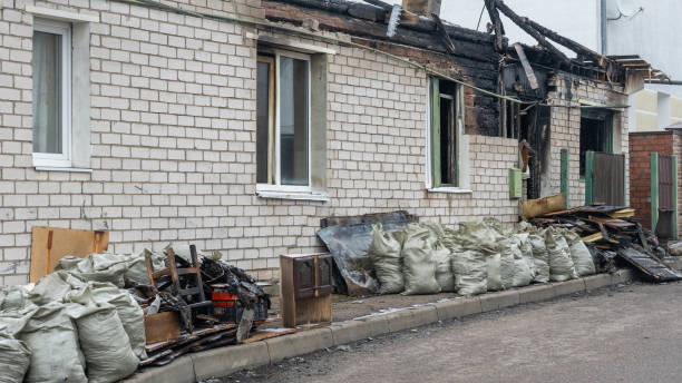 Professional Fire Damage Restoration technician working in Hilltown, PA